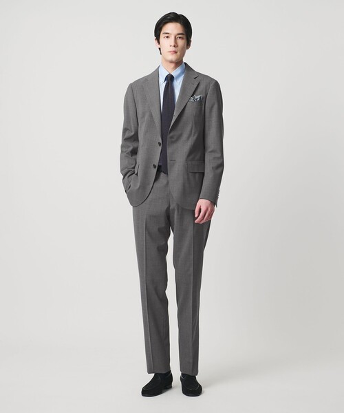 UNITED ARROWS（ユナイテッドアローズ）の「トロピカル ノープリーツ スラックス COMFORT EASY‐MODEL 2WAYストレッチ 撥水（スラックス・メンズ・グレー系/ネイビー・50/48/46）」の3枚目の写真