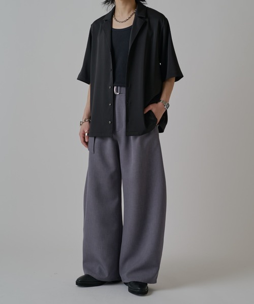 Lui's(ルイス)の「サテンLUXオーバーシャツジャケット(シャツ/ブラウス・メンズ・ブラウン/ブラック・S/M)」の4枚目の写真