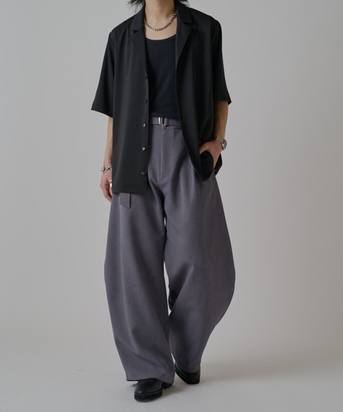 Lui's(ルイス)の「サテンLUXオーバーシャツジャケット(シャツ/ブラウス・メンズ・ブラウン/ブラック・S/M)」の3枚目の写真