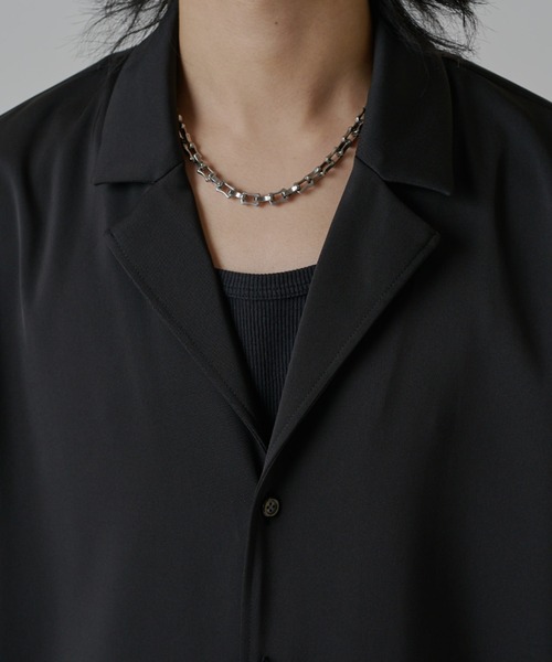 Lui's(ルイス)の「サテンLUXオーバーシャツジャケット(シャツ/ブラウス・メンズ・ブラウン/ブラック・S/M)」の7枚目の写真