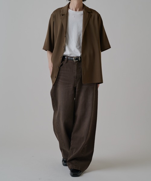 Lui's(ルイス)の「サテンLUXオーバーシャツジャケット(シャツ/ブラウス・メンズ・ブラウン/ブラック・S/M)」の11枚目の写真
