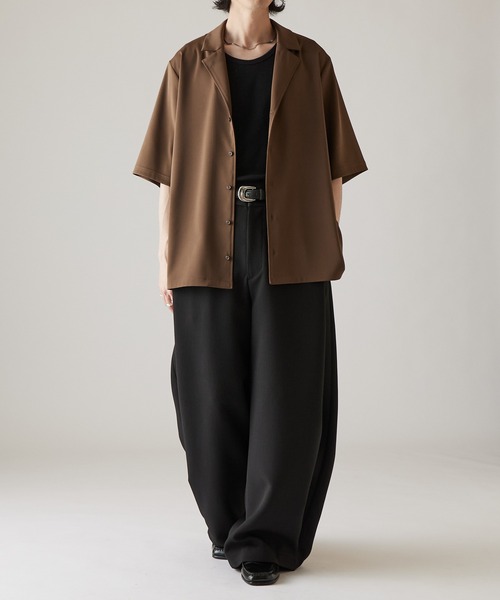 Lui's(ルイス)の「サテンLUXオーバーシャツジャケット(シャツ/ブラウス・メンズ・ブラウン/ブラック・S/M)」の14枚目の写真