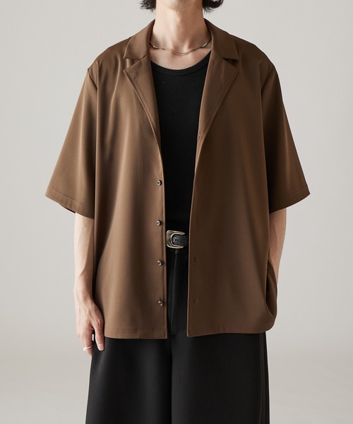 Lui's(ルイス)の「サテンLUXオーバーシャツジャケット(シャツ/ブラウス・メンズ・ブラウン/ブラック・S/M)」の17枚目の写真