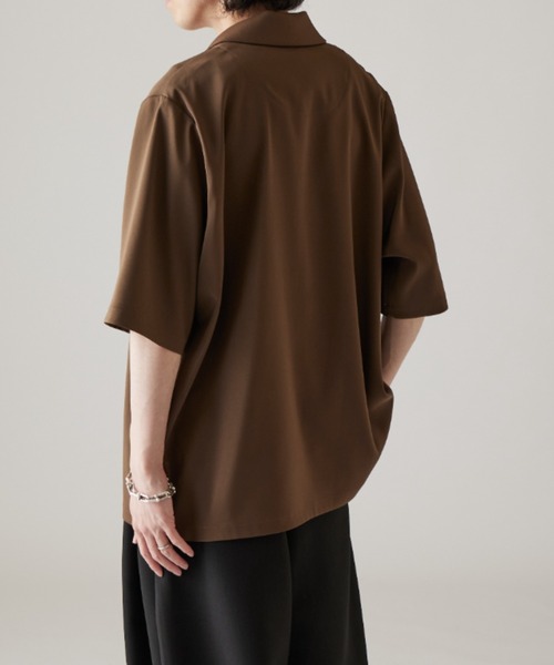 Lui's(ルイス)の「サテンLUXオーバーシャツジャケット(シャツ/ブラウス・メンズ・ブラウン/ブラック・S/M)」の16枚目の写真