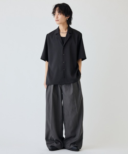 Lui's(ルイス)の「サテンLUXオーバーシャツジャケット(シャツ/ブラウス・メンズ・ブラウン/ブラック・S/M)」の18枚目の写真