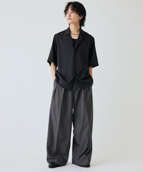 Lui's(ルイス)の「サテンLUXオーバーシャツジャケット(シャツ/ブラウス・メンズ・ブラウン/ブラック・S/M)」の19枚目の写真