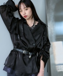 HARE | 【長袖から7分袖に変化できる】ラスターシアートレンチブルゾン(HARE)(トレンチコート)