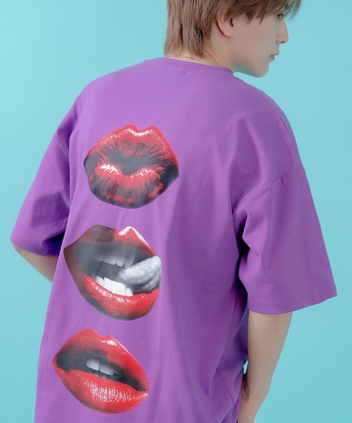 En serio TOKYO(エンソリオトーキョー)の「【SIDEWAYSTANCE】リップス半袖Tシャツ 70440(Tシャツ/カットソー・メンズ・ホワイト/パープル/ブラック・MEDIUM/X-LARGE/SMALL)」の3枚目の写真