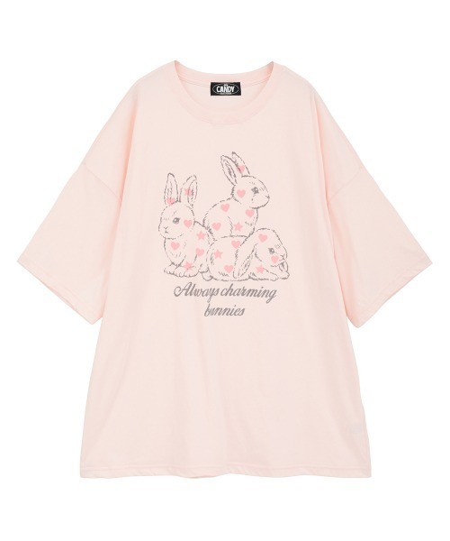 Candy Stripper(キャンディストリッパー)の「BUNNIES BIG BIG Tシャツ(Tシャツ/カットソー・レディース・ブラック/ブルー/オフホワイト/ピンク・FREE)」の4枚目の写真