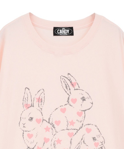 Candy Stripper(キャンディストリッパー)の「BUNNIES BIG BIG Tシャツ(Tシャツ/カットソー・レディース・ブラック/ブルー/オフホワイト/ピンク・FREE)」の6枚目の写真