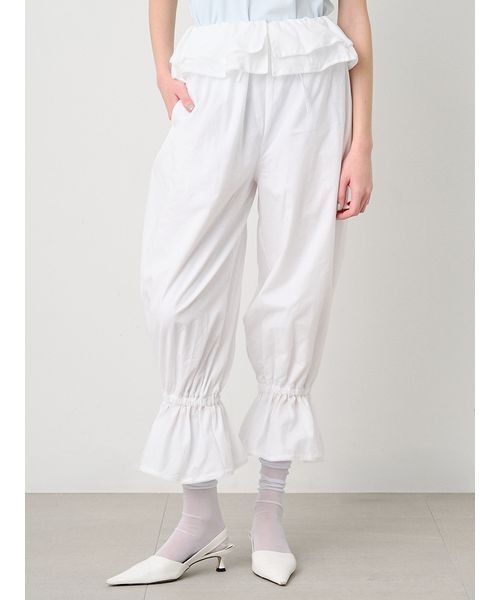 SORIN(ソリン )の「Frilled Bloomer Pants/フリルブルマーパンツ(その他パンツ・レディース・ブラック/ホワイト・36/38)」の2枚目の写真