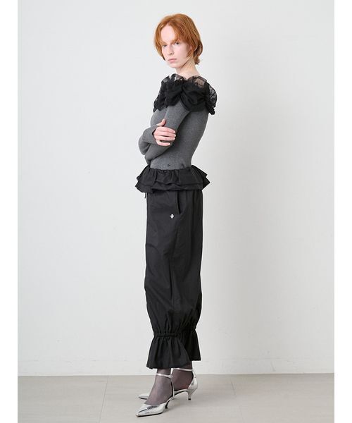 SORIN(ソリン )の「Frilled Bloomer Pants/フリルブルマーパンツ(その他パンツ・レディース・ブラック/ホワイト・36/38)」の9枚目の写真