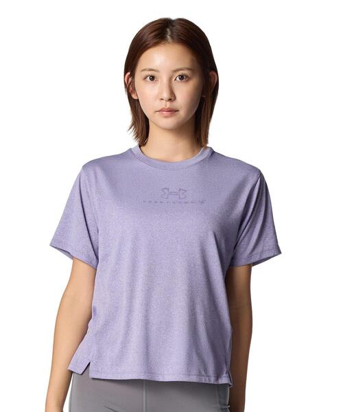 UNDER ARMOUR(アンダーアーマー)の「UAテック オーバーサイズ グラフィック Tシャツ(トレーニング/レディース)(Tシャツ/カットソー・レディース・パープル系・L/XL/M/S)」の1枚目の写真