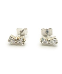 CARROLL キャロル カットガラスリボンキャッチピアス