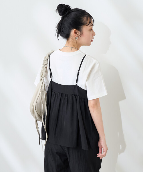 リボン付きタンクトップ（ベージュ・黒）6枚セット Amazon.com: SpaceAid Double Laundry Hamper 2 Section with Lid and