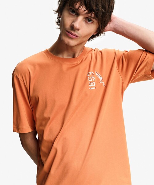 AIGLE(エーグル)の「吸水速乾 UVカットプリントロゴ 半袖Tシャツ(Tシャツ/カットソー・メンズ・モスグリーン/オレンジ/ホワイト/ブラック・XL/L/M/S)」の5枚目の写真