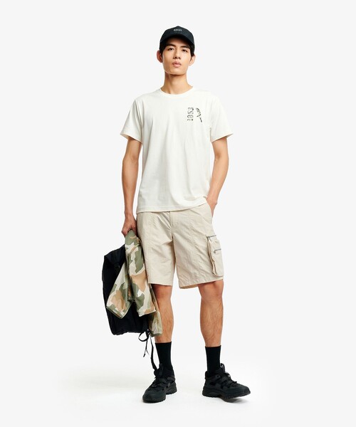 AIGLE(エーグル)の「吸水速乾 UVカットプリントロゴ 半袖Tシャツ(Tシャツ/カットソー・メンズ・モスグリーン/オレンジ/ホワイト/ブラック・XL/L/M/S)」の14枚目の写真