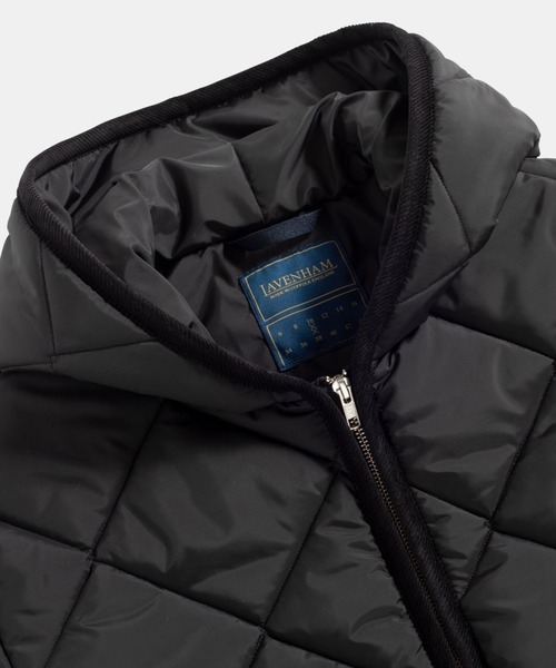 LAVENHAM（ラベンハム）の「Big Quilt Zipped Craydon Womens / ビッグ キルト ジップド クレイドン ウィメンズ（その他アウター・レディース・ダークブラック・10/6/12/8）」の8枚目の写真