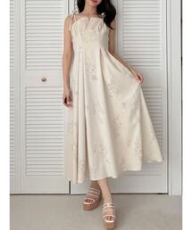 MERCURYDUO | リネンライクショルダーリボンキャミワンピース(ワンピース)