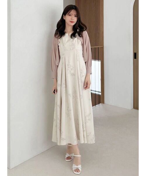 MERCURYDUO(マーキュリーデュオ)の「リネンライクショルダーリボンキャミワンピース(ワンピース・レディース・アイボリー/グレー/ベージュ・MEDIUM/SMALL)」の13枚目の写真