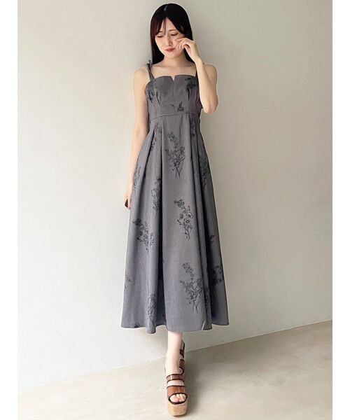 MERCURYDUO(マーキュリーデュオ)の「リネンライクショルダーリボンキャミワンピース(ワンピース・レディース・アイボリー/グレー/ベージュ・MEDIUM/SMALL)」の14枚目の写真