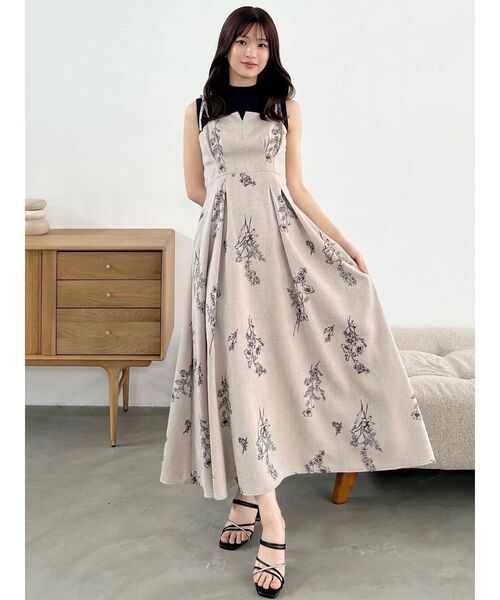 MERCURYDUO(マーキュリーデュオ)の「リネンライクショルダーリボンキャミワンピース(ワンピース・レディース・アイボリー/グレー/ベージュ・MEDIUM/SMALL)」の21枚目の写真