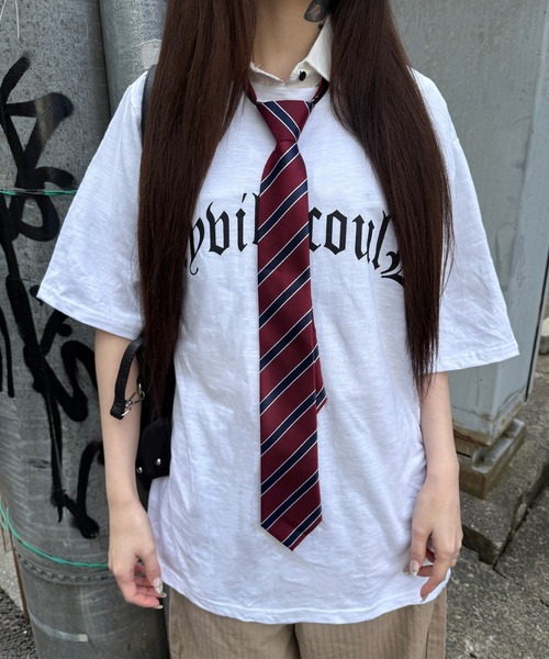 Figments(フィグメンツ)の「ゴシックロゴビッグT(Tシャツ/カットソー・レディース・ホワイト/ブラック・FREE)」の8枚目の写真