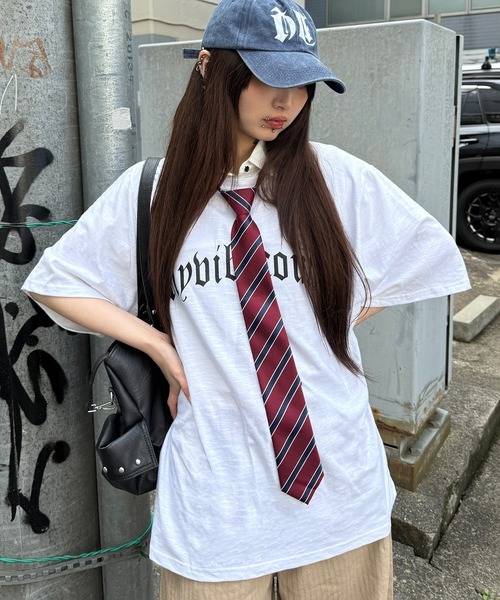 Figments(フィグメンツ)の「ゴシックロゴビッグT(Tシャツ/カットソー・レディース・ホワイト/ブラック・FREE)」の9枚目の写真