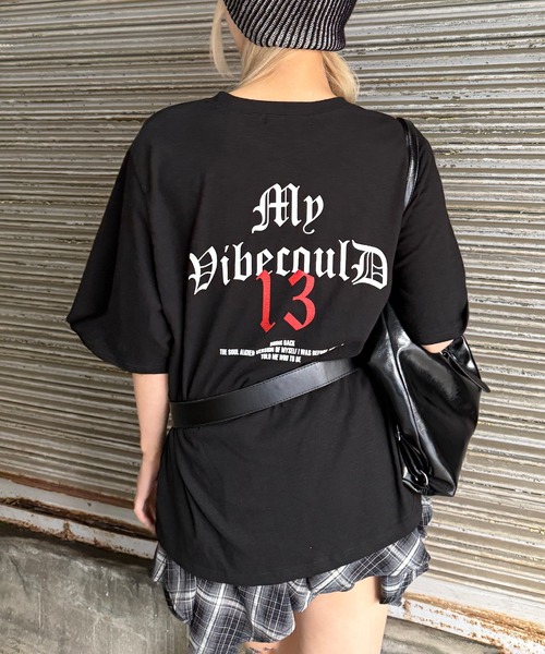 Figments(フィグメンツ)の「ゴシックロゴビッグT(Tシャツ/カットソー・レディース・ホワイト/ブラック・FREE)」の5枚目の写真
