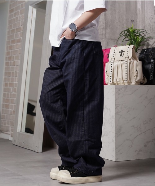 1111clothing（ワンフォークロージング）の「ヘリンボーンデニムパンツ / Herringbone denim pants（デニムパンツ・メンズ・ブルー/ブラック/ブラウン・S/M/L）」の18枚目の写真