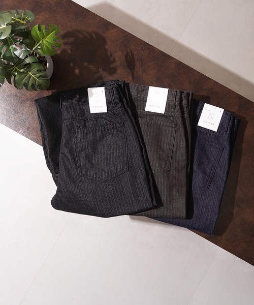 1111clothing（ワンフォークロージング）の「ヘリンボーンデニムパンツ / Herringbone denim pants（デニムパンツ・メンズ・ブルー/ブラック/ブラウン・S/M/L）」の12枚目の写真