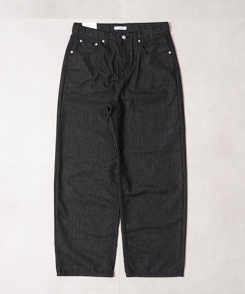 1111clothing（ワンフォークロージング）の「ヘリンボーンデニムパンツ / Herringbone denim pants（デニムパンツ・メンズ・ブルー/ブラック/ブラウン・S/M/L）」の11枚目の写真
