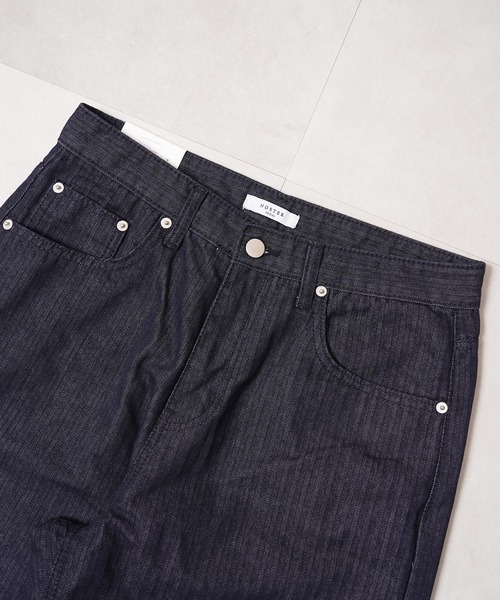 1111clothing（ワンフォークロージング）の「ヘリンボーンデニムパンツ / Herringbone denim pants（デニムパンツ・メンズ・ブルー/ブラック/ブラウン・S/M/L）」の13枚目の写真