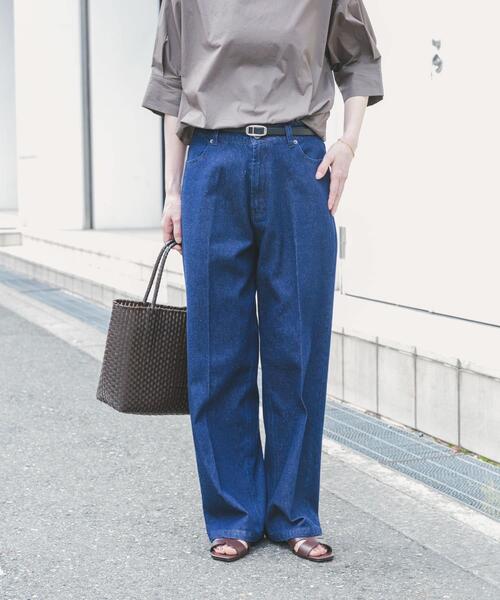ITEMS URBANRESEARCH（アイテムズ アーバンリサーチ）の「センタープレスデニム（デニムパンツ・レディース・インディゴブルー/ブルー・FREE）」の2枚目の写真