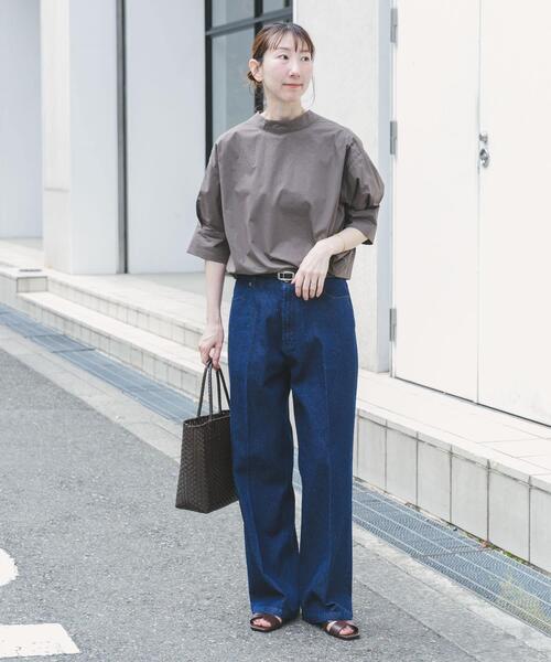 ITEMS URBANRESEARCH（アイテムズ アーバンリサーチ）の「センタープレスデニム（デニムパンツ・レディース・インディゴブルー/ブルー・FREE）」の6枚目の写真