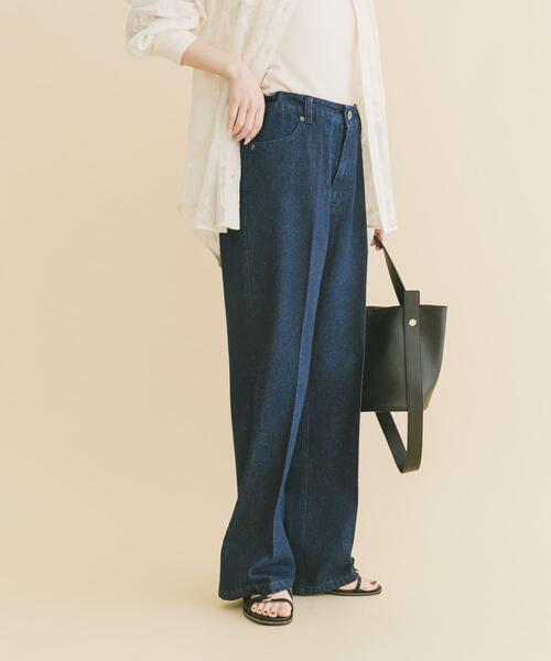 ITEMS URBANRESEARCH（アイテムズ アーバンリサーチ）の「センタープレスデニム（デニムパンツ・レディース・インディゴブルー/ブルー・FREE）」の10枚目の写真