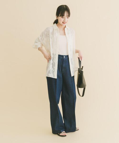 ITEMS URBANRESEARCH（アイテムズ アーバンリサーチ）の「センタープレスデニム（デニムパンツ・レディース・インディゴブルー/ブルー・FREE）」の12枚目の写真