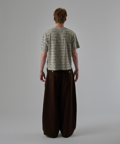 kutir（クティール）の「HENLEY NECK SILVER BUTTON BORDER TSHIRT／ヘンリーネック シルバーボタン ボーダーTEE（Tシャツ/カットソー・メンズ・ブラック/杢グレー/ブラウン・LARGE/MEDIUM）」の21枚目の写真