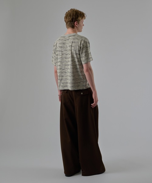 kutir（クティール）の「HENLEY NECK SILVER BUTTON BORDER TSHIRT／ヘンリーネック シルバーボタン ボーダーTEE（Tシャツ/カットソー・メンズ・ブラック/杢グレー/ブラウン・LARGE/MEDIUM）」の16枚目の写真