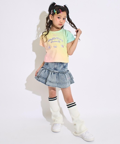 ANAP kids(アナップキッズ)の「スパンコール ユニコーン 肩アキ Tシャツ トップス(Tシャツ/カットソー・キッズ・レインボー/マルチ・130/120/110)」の7枚目の写真