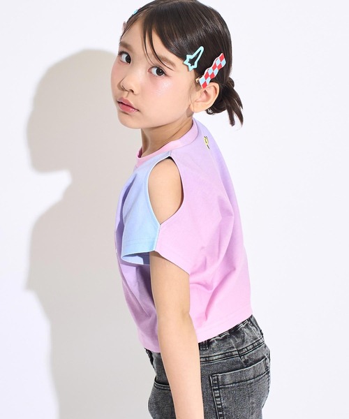ANAP kids(アナップキッズ)の「スパンコール ユニコーン 肩アキ Tシャツ トップス(Tシャツ/カットソー・キッズ・レインボー/マルチ・130/120/110)」の10枚目の写真
