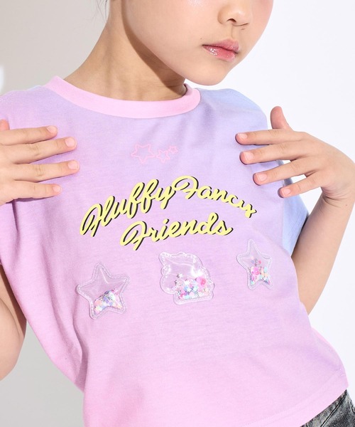 ANAP kids(アナップキッズ)の「スパンコール ユニコーン 肩アキ Tシャツ トップス(Tシャツ/カットソー・キッズ・レインボー/マルチ・130/120/110)」の12枚目の写真