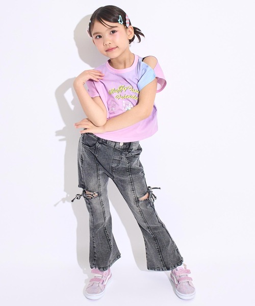 ANAP kids(アナップキッズ)の「スパンコール ユニコーン 肩アキ Tシャツ トップス(Tシャツ/カットソー・キッズ・レインボー/マルチ・130/120/110)」の14枚目の写真