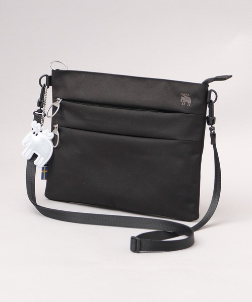 moz(モズ)の「軽量 撥水 ポリエステル サコッシュバッグ ミニショルダーバッグ A5収納対応(ショルダーバッグ・レディース・ブラック/ブルー/オフホワイト・FREE)」の5枚目の写真