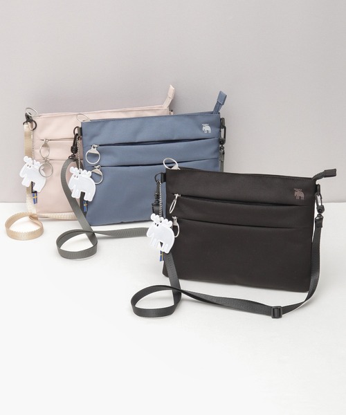 moz(モズ)の「軽量 撥水 ポリエステル サコッシュバッグ ミニショルダーバッグ A5収納対応(ショルダーバッグ・レディース・ブラック/ブルー/オフホワイト・FREE)」の10枚目の写真