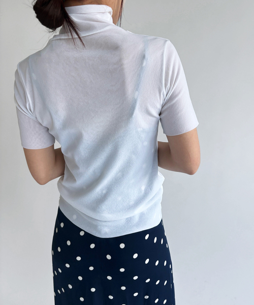 EDIT. FOR LULU(エディットフォールル)の「【Pierre Mantoux/ピエールマントゥー】シアータートルハーフスリーブTEE(Tシャツ/カットソー・レディース・ホワイト/ブラック・FREE)」の8枚目の写真