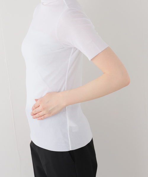 EDIT. FOR LULU(エディットフォールル)の「【Pierre Mantoux/ピエールマントゥー】シアータートルハーフスリーブTEE(Tシャツ/カットソー・レディース・ホワイト/ブラック・FREE)」の13枚目の写真