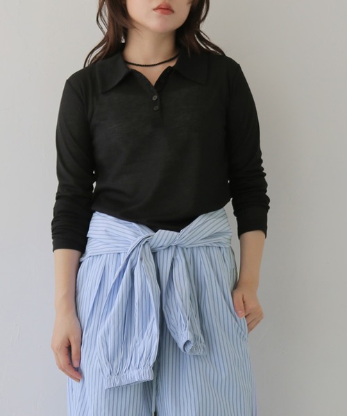 cheriella】シアーポロトップス SHEER POLO TOP（Tシャツ/カットソー