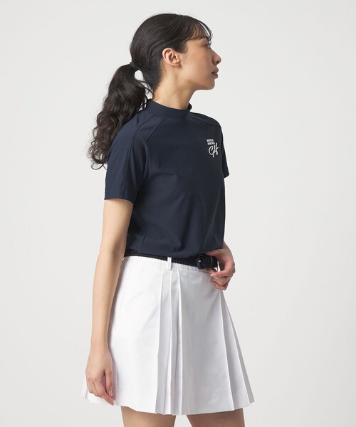 UNITED ARROWS GOLF(ユナイテッドアローズゴルフ)の「ウィメンズ ショルダーライン モックネック シャツ 吸水速乾 UV(Tシャツ/カットソー・レディース・ホワイト/ネイビー・S/M/L)」の9枚目の写真