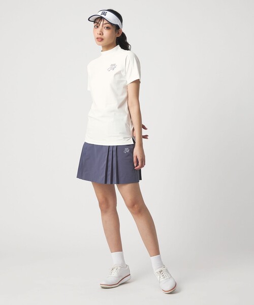 UNITED ARROWS GOLF(ユナイテッドアローズゴルフ)の「ウィメンズ ショルダーライン モックネック シャツ 吸水速乾 UV(Tシャツ/カットソー・レディース・ホワイト/ネイビー・S/M/L)」の13枚目の写真